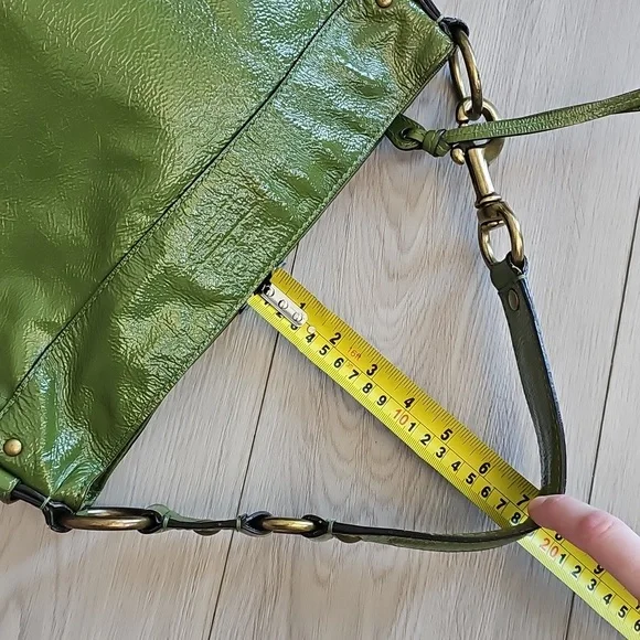 Y2K Coach 12735(f14707) Green Leather Zoe Medium Hobo Shoulder Bag - Picture 14 of 14